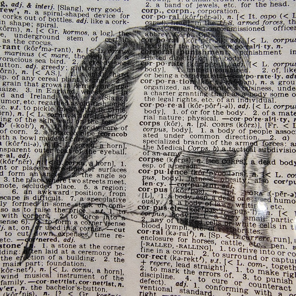 Dictionary Art Prints Set of 2 • Quill & Typewriter • Vintage Bookish Wall Decor - Picture 3 of 10